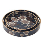 Regal Petals Round Tray Set (Set of 2)