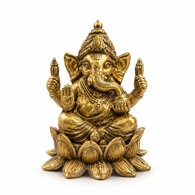 Brass Ganesha Idol - 4 Inches