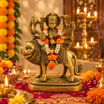 Brass Goddess Durga Idol - 4 Inches