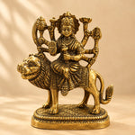 Brass Goddess Durga Idol - 4 Inches