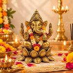 Brass Ganesha Idol - 4 Inches