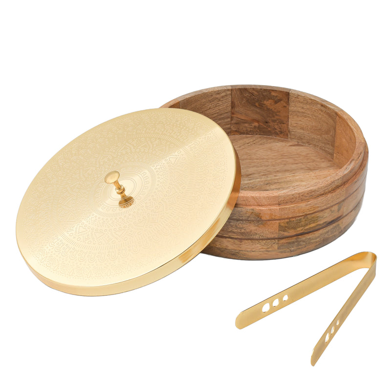 Mandala Chapati Box (with Tong)