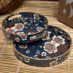 Regal Petals Round Tray Set (Set of 2)