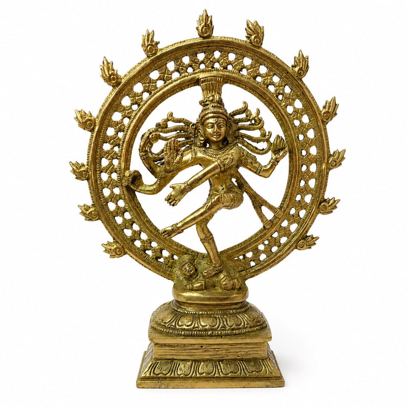 Handcrafted Brass Nataraja Statue - 8 Inches