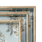 Sapphire Bloom Tray Set (Set of 3)