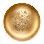 Pushpika Floral Brass Plate | Handcrafted Decorative & Serving Plate