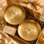 Pushpika Floral Brass Plate | Handcrafted Decorative & Serving Plate