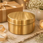 Virasat Brass Ladoo & Panjiri Box | Handcrafted Heritage Storage Container