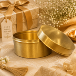 Virasat Brass Ladoo & Panjiri Box | Handcrafted Heritage Storage Container