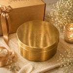 Virasat Brass Ladoo & Panjiri Box | Handcrafted Heritage Storage Container